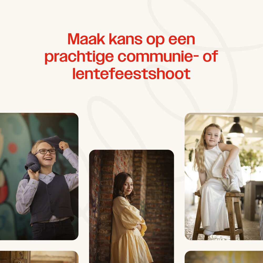 Maak kans op een prachtige communie- of lentefeestshoot!
